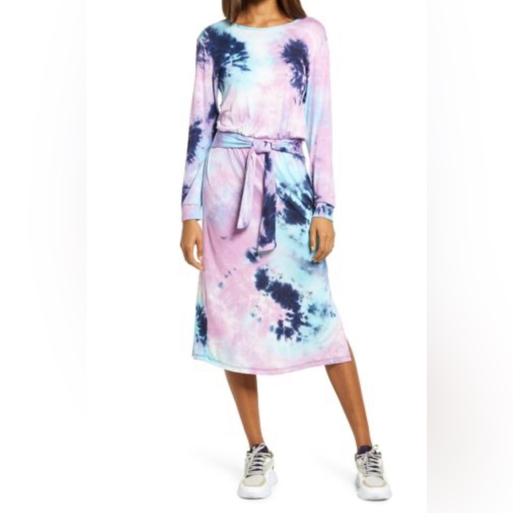Fraiche by J Tie Dye‎ Long Sleeve Midi Dress Size Medium